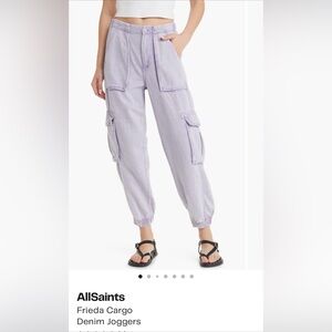 All Saints Purple Joggers with Elastic Cuffs. Women’s Size 12. SO SOFT!